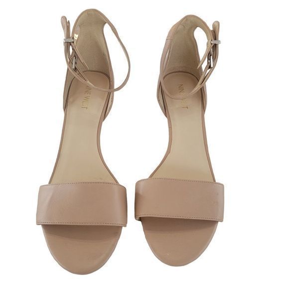 Nine West nude cream 3 in heels‎ ankle strap size 9M neutral - Picture 2 of 7